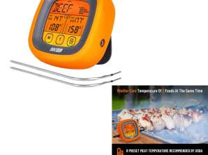 Търговия на едро цифров барбекю термометър Joblot с двойни сонди и предварително зададени менюта