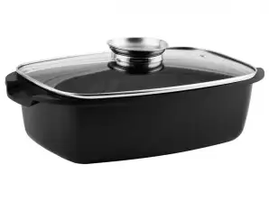 Roasting pan with lid, goose meat non-stick coating TOPFANN 5.5l