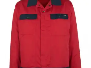 Odolná červená pracovná bunda 