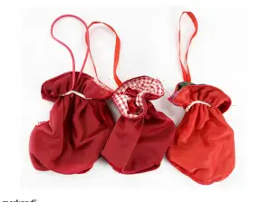 20 sets of 24 Advent Calendar Bags for Filling Velvet Red Christmas, Remaining Stock Buy Wholesale Goods