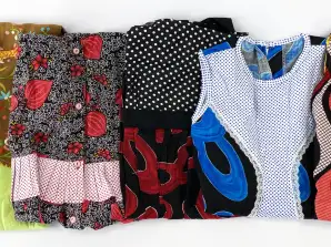 124 Pcs FERDY’S Enfants Robes D’été Robes Colorées Vêtements Pour Enfants, Textile En Gros Pour Revendeurs Vente Au Détail