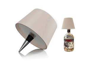 FITS ALL BOTTLE lamp, rechargeable bottle lamp, bedside lamp, wireless and dimmable desk lamp, table lamp, table light 3000K 4500K 6500K - dove color