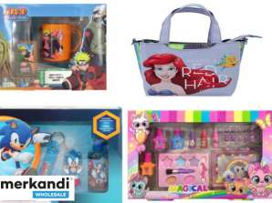 Disney and other licensed products for children, toiletry bags, backpacks and bathroom sets