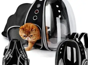 Transporter Rucksack Tasche für Hund Katze Ausklappbar Transparent Belüftet CA-PET5
