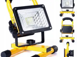 HALOGEN MOCNY PRZENOŚNY DUŻA LAMPA ROBOCZA PODRĘCZNA AKUMULATOR LED
