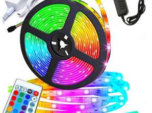 Waterproof RGB SMD LED STRIP 5M Colorful REMOTE CONTROL FOR SHELF RACK