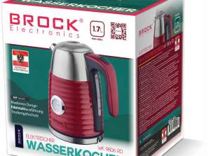BROCK Waterkoker 1.7L, 1850-2200W, roestvrij staal, analoge thermometer, CE, ROHS