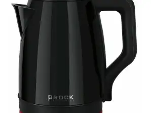 Brock Electronics čajnik 1.8L, 1500W, nehrđajući čelik, baza od 360 °, zaštita od kuhanja i sušenja
