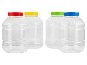 PET plastic jar for preserves cucumbers tinctures 10L assorted colors