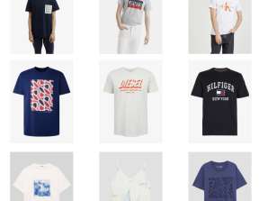 Levi's, Tom Tailor, Tommy, Diesel, Pepe Jeans, Calvin Klein, Puma T-shirt mix til mænd og kvinder