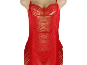 Φούντα φόρεμα ενός αντικειμένου με ασορτί σλιπ