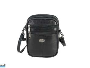 Elegant 100% Leather Shoulder Bag with Adjustable Strap, Dual Main and Front Pockets