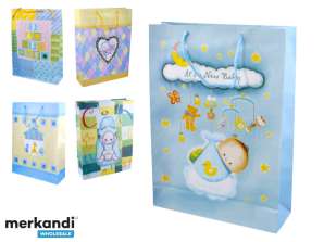 GIFT BAGS LARGE DECORATIVE MIX OF PATTERNS AND COLORS 43x32x10,5cm