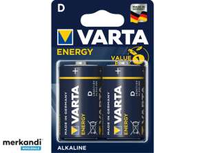 Varta Batterie Alkaline, Mono, D, LR20, 1.5V - Energy, Блистер (опаковка от 2)