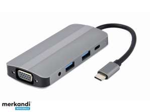 CableXpert USB tip-C multi-portni adapter A-CM-COMBO8-02