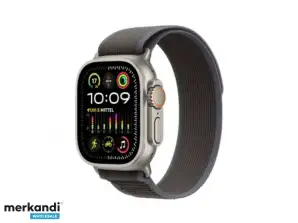 Apple Watch Ultra2 titán, 49 mm-es GPS-cella. Hurok kék/fekete M/L MRF63FD/A