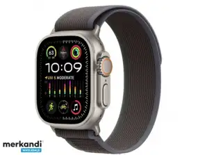 Apple Watch Ultra2 Titanium 49 mm GPS mobilo sakaru cilpa zila/melna S/M MRF53FD/A