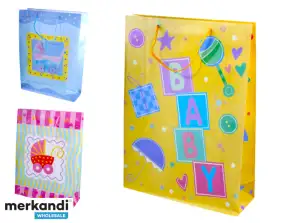 GIFT BAGS FOR GIFTS LARGE DECORATIVE MIX OF PATTERNS AND COLORS 44 x 32 x 11cm