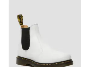 Dr. Martens 2976 Yellow Stitch Smooth White - Dames Boots - 26228100