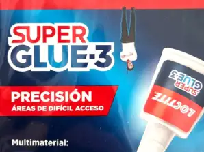 Loctite Super Glue 3 - Κόλλα επαγγελματικής ποιότητας με ισπανικές πληροφορίες στο κουτί κυψέλης