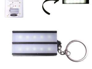 PORTE-CLÉS PORTE-CLÉS LED LAMPE DE POCHE LUMIÈRES AVEC AUTOCOLLANTS 6 X 3 CM