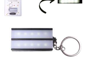 SLEUTELHANGERS SLEUTELHANGERS LED ZAKLAMP LAMPJES MET STICKERS 6 X 3 CM
