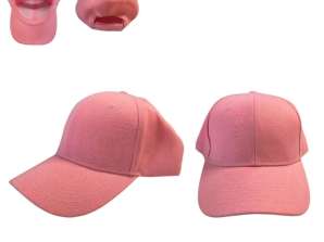 PINK WOMEN'S YOUTH BASEBALL CAP VELCRO CAPS