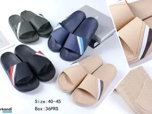 Men's Slide Flop Ref. 3782 - Pack of 36 Pairs, Sizes 40 to 45, Various Colors