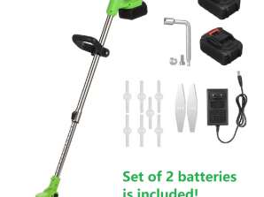 CORDLESS LAWN TRIMMER WITH LITHIUM BATTERY + 2 BATTERIES, SKU: 456 (Stock in Poland)