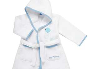 CH BLUE PIQUET BATHROBE 12M