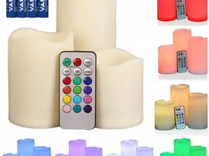 COLORFUL RGB LED CANDLES WITH REMOTE CONTROL DECORATIVE CANDLES WITH REMOTE CONTROL