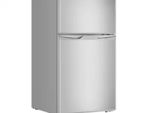 PKM Fridge-freezer GK88 IX/ 85 cm height/Inox-Look/ 84 litres Usable contents: Refrigerator with 59L & freezer 25L/ 4*freezer/ category A