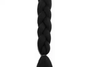 BRITISH Synthetic hair, colorful braids, dreadlocks, highlights, 60 CM BLACK XJ4796