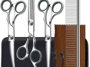 Dog Haircutting Scissors Comb Set for Dog Animal Curved