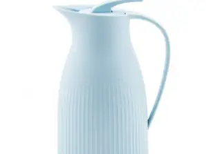 Thermoskanne mit Glaseinsatzkanne blau 1l blau für Kaffee zum Tee