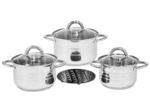 Stainless steel cookware set steel pots cookware set induction 7 pieces TOPFANN Avant