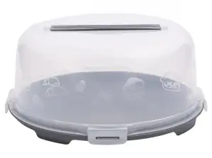 Контейнер за торта кръгъл TOPFANN антрацит 34x15 см контейнер за съхранение
