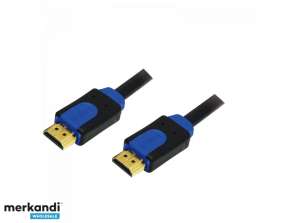 Kábel LogiLink HDMI A/M až A/M 4K/30 Hz čierna/modrá 3m CHB1103