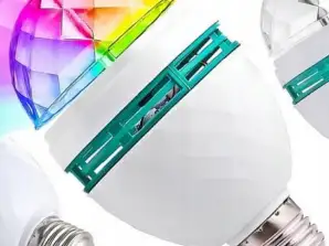 ОБЕРТОВА ЛАМПОЧКА ДИСКО-КУЛЯ LED RGB POWER E27 IMPREZA LASER