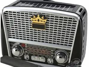 RADIO DE CUISINE PORTABLE POUR PANNEAUX SOLAIRES RÉTRO RECHARGEABLE BLUETOOTH
