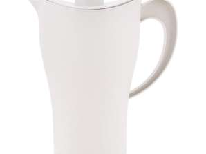 Kapaklı plastik sürahi çay çay kahve sürahisi beyaz gül