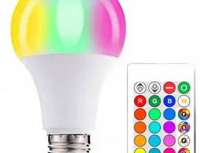 COLOR LIGHT SAVING LED BULB WITH REMOTE CONTROL 10W WITH THREAD E27 LAMP