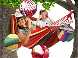 GARDEN HAMMOCK 2 PERSON WITH GARDEN POLE FOR TWO PEOPLE STRONG 265X150