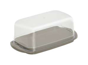 Butter dish plastic butter dish butter container 17x9x6.5 cm cocoa