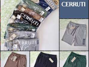 010030 Pantalón corto de punto para hombre Cerruti 1881. En los colores clásicos de los hombres: gris claro, gris oscuro, azul, caqui, marrón claro, oliva