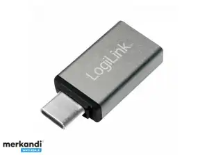 Adaptér LogiLink USB 3.2 Gen1 typu C C/M na USB A/F OTG strieborný AU0042