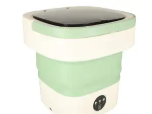 Automatinė kelioninė skalbimo mašina mini sulankstoma nešiojama 12L žalia