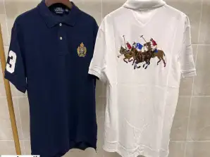 Ralph Lauren polo skjorte for menn, hvit og blå, størrelser: S, M, L, XL, XXL