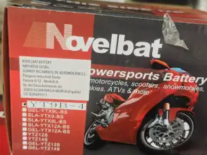Különböző márkájú motorkerékpár akkumulátorok készlete Kinvolt, Yuasa, Exide