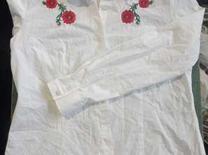 Triedené dámske biele košele blúzky 1. trieda (A) veľkoobchod podľa hmotnosti